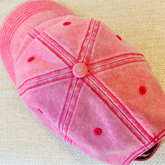 C. C | Pink Denim Baseball Cap - Picture 6 of 6